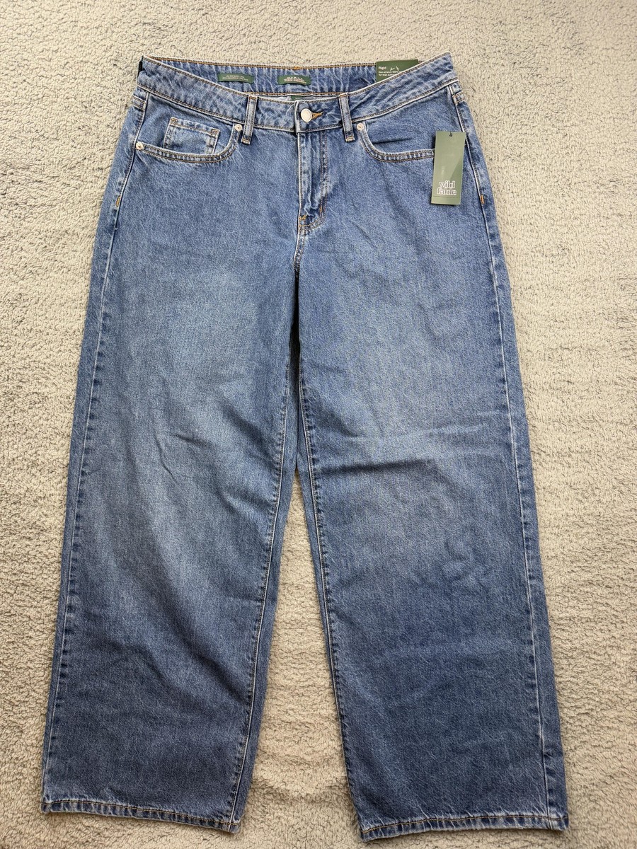 Women's Low-Rise Baggy Jeans – Wild Fable Relaxed Fit Denim (Regular, Medium Wash)