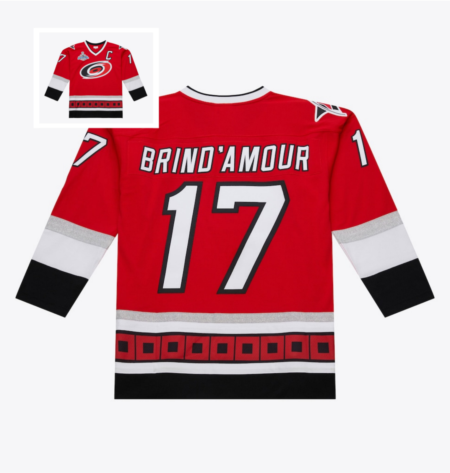 Men'S #17 Brind'Amour Red 2005-06 Power Play Player All Stitched Jersey Sz S-6Xl