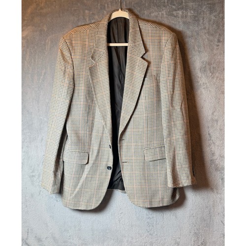 Oscar de la Renta, Blazer vintage Oscar De La Renta pied de poule tweed uomo 40R lana cappotto sportivo
