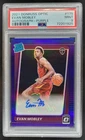 2021-22 Donruss Optic Evan Mobley Rated Rookie Purple Auto PSA 9 Cavaliers WN2