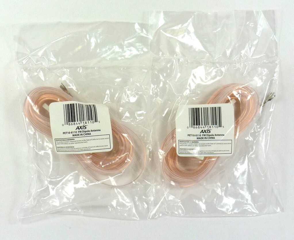 Lot of (2) AXIS FM Dipole Antenna for home stereo radio rece