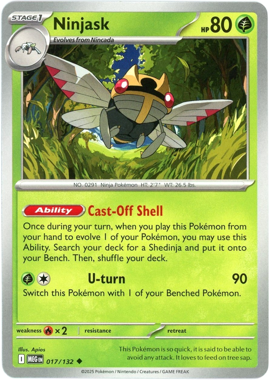 Ninjask 017/132 - Mega Evolution - Pokemon - NM/M English