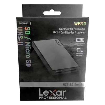 Lexar WF710 Professional Workflow SD/microSD UHS-II Card Reader (LPWF710N-4ANGL)