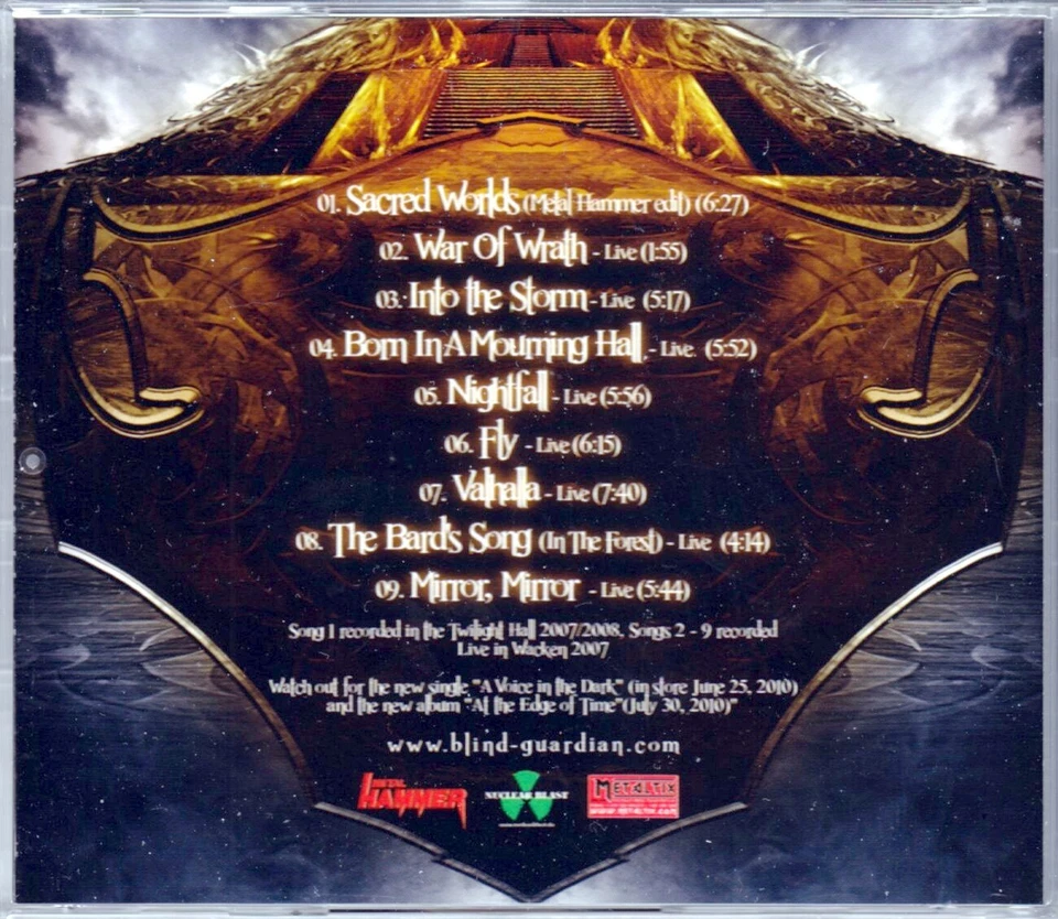 CD BLIND GUARDIAN • 2010 • THE SACRED WORLDS AND SONGS DIVINE TOUR • LIVE WACKEN - Bild 2 von 2