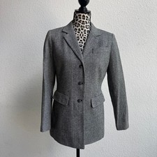 Levine Classics Gray Herringbone Blazer Women's Size 8