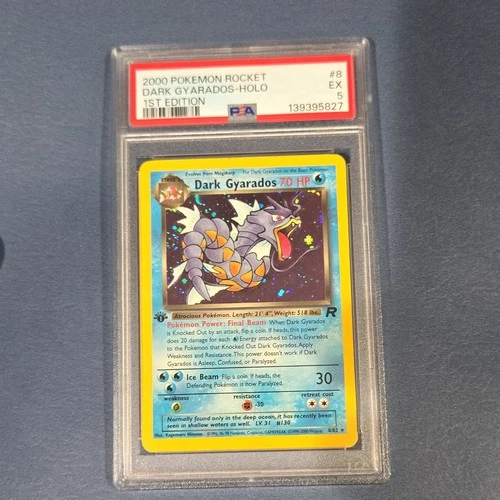 Pokémon Team Rocket Dark Gyarados 1st Edition Holo Rare #8/82 PSA 5 2000