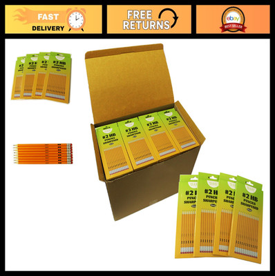 1728pcs Pre-sharpened No.2 HB Pencils with Eraser Tops - Bulk Classroom Supply,
