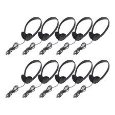 Classroom Headphones 10 Pack for Kids School, Earphones 3.5MM Audio Headset6446