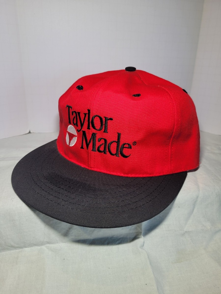 【希少】 vintage Taylor Made キャップ テーラーメイド Vintage TaylorMade Fitted Cap S/M Red Black Golf Hat USA Made