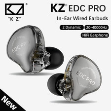 Auriculares con cable KZ EDC Pro IEM dinámicos intrauditivos HiFi de 3,5 mm bajos desmontables