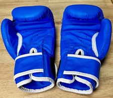 Liberlupus 6oz Boxing Sparring Gloves Beginner Children Blue White