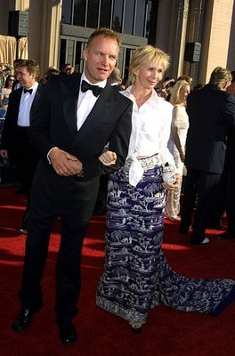 Sting & Trudie Styler during The 8th Screen Actors Guild Awards Ar- Old Photo 1