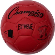 Champion Sports Extreme Soccer Ball, Size 4 - Red
