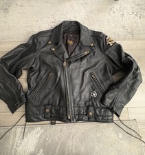 Vintage Harley Davidson  Flight Suits Leather Jacket Police Motorcycle  42/M