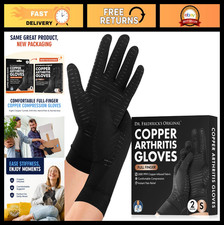 Copper Compression Arthritis Gloves for Hand Pain Relief - Full Finger, Small Si