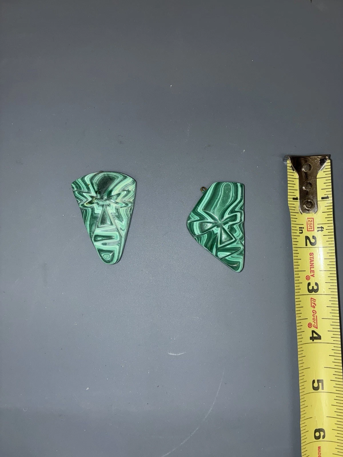 Malachite Facial pendant Charms image 2