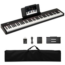 88 Keys Velocity-Sensitive Piano Keyboard Portable Full Size Electric Keyboard