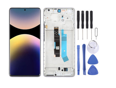 For Xiaomi Redmi Note 14 Pro 4G LCD Display Screen Touch Digitizer Purple Frame