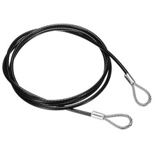 98 Inch Safety Cable Lock, 1 Pcs 304 Stainless Steel Security Wire Rope Black