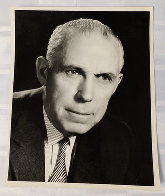 1960'S CLARENCE CAMPBELL BW PHOTO HEADSHOT DAVID BIER STUDIO VINTAGE MEMORABILIA