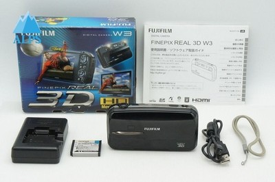 FUJIFILM FinePix REAL 3D W3 10.0MP Compact Digital Camera Black w/ Box #260227f