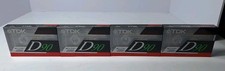 TDK D90 Blank Cassette Tapes New Sealed High Output Lot of 4 Recordable Vintage