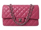 NEUF SAC A MAIN CHANEL A01112 TIMELESS MEDIUM CUIR LISSE ROSE NEW HANDBAG 10300€