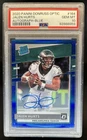 2020 Panini Donruss Optic Jalen Hurts Rated Rookie Auto Blue RC #/75 PSA 10