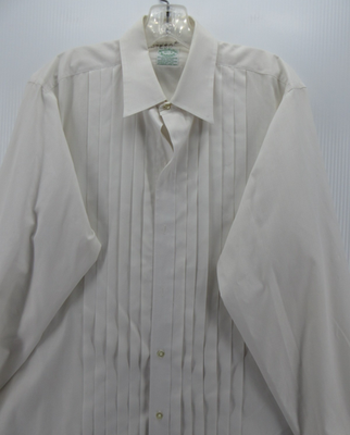 トップス 80s Brooks Brothers Dan  B.D 16-2 VTG Brooks Brothers Shirt Men 16 1/2 Brookscloth Tuxedo Bib