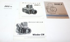 Hasselblad 202FA, 500ELX  Winder CW Original Instruction Manuals Free USA Ship