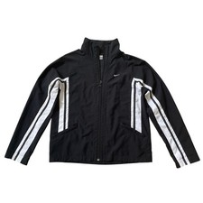Y2K Nike Women  s Track Jacket Black White  Retro Windbreaker M Vintage