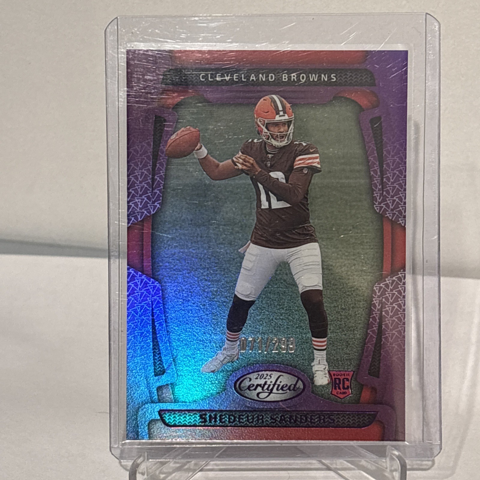 2025 Panini Certified - Shedeur Sanders Browns #101 Mirror Purple /299 (RC)