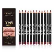 12 Colors Matte Lip Liner Set Long Lasting Waterproof Lip Liner Pencil Matte