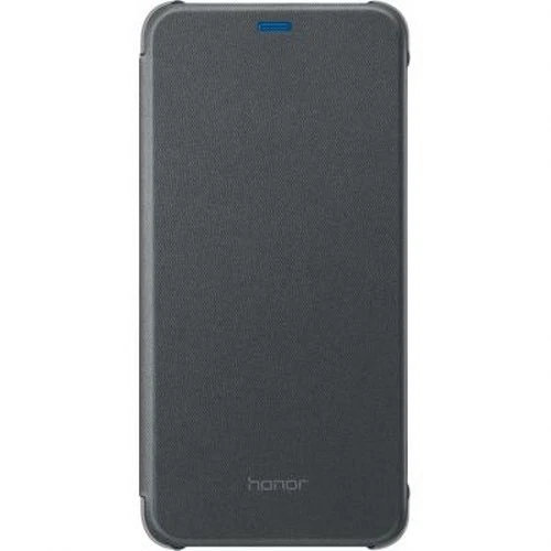 Honor Funda para Honor 9 Lite con solapa de microfibra, Negro - Imagen 2 de 4