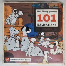 1961 Walt Disney's 101 Dalmatians View Master Packet B532 3 Reel Set Book