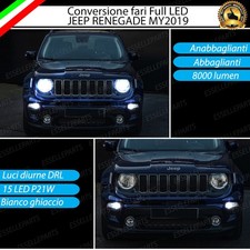 CONVERSIONE FARI FULL LED JEEP RENEGADE MY2019 CANBUS 6000K BIANCO GHIACCIO