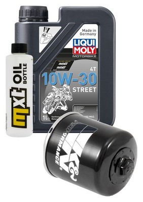 Inspection package MXT 1 liter engine oil Liqui Moly 10W-30 + oil filter K&N