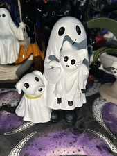 Cute Ghost Holding Ghost Cat W/ Ghost Dog Hal...