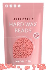 Hard Wax Beads, 1lb Wax Beans for Hair Removal Sensitive Skin with Rose Formu...