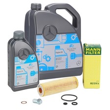 6L ORIGINAL 5W-30 MB 229.51 Motoröl + MANN Ölfilter für MERCEDES W203 W204 M271