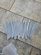 46x Naturfedern Volle Länge Truthahnfedern Befiederung grau, sehr lang