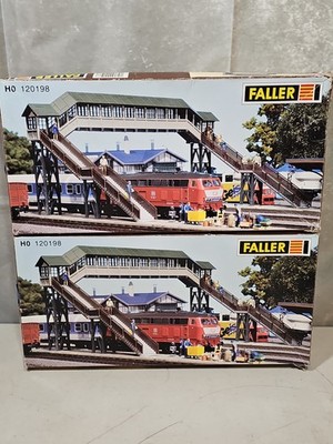 2- Faller 120198 Covered Footbridge HO New Unused In Box Model 