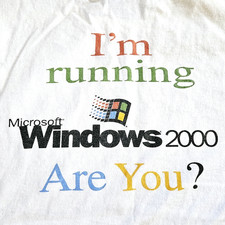 Vintage Y2K Microsoft Windows 2000 Tech T-Shirt Size XL