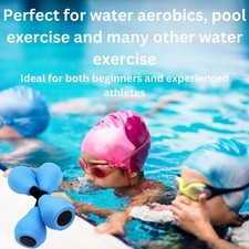 Aquatic Exercise Dumbbells 2pcs - Portable Lightweight EVA Foam Dumbbell 