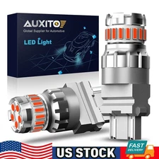 2X AUXITO 3157 3457 LED Brake Light Bulb Red Tail Stop Strobe Blinking Flash 2F3