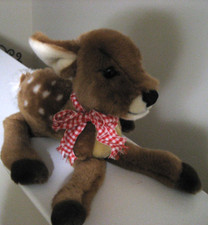 STEIFF ORIGINAL "RICKE" THE DANGLING FAWN - SPOTTED BROWN COAT, ETC GD USED COND