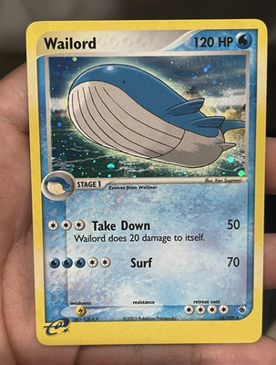 Pokemon Company Wailord 14/109 Ruby & Sapphire Holo Rare 2003 English