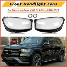 Left Right Headlight Lens Cover Shell Pair For Mercedes-benz Gls X167 2020-2023