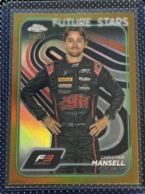 2024 Topps Chrome Formula 1 F1 Christian Mansell Gold 50/50 #64 Portrait