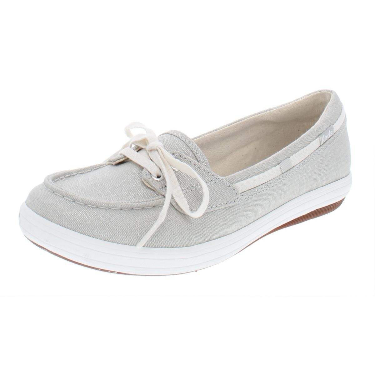 Кеды женские блестящие серебристые парусиновые туфли-лодочки Кроссовки 5 Medium B M BHFO 8228 4290₽